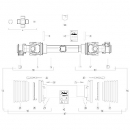 CS4N101CE007096 Wał przegubowy SFT S4 + Freewheel