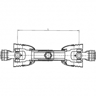 T601610ENC12B02 Wał PTO, seria T60, sprzęgło- kołkiem ścinanym 1 3/8 Z6, 1610 mm