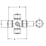 EDS13065002 Zestaw krzyżowy, 065 BS 19x48 mm