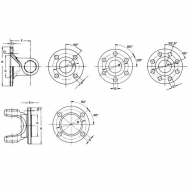 EDS150750881 Widły kołnierzowe 4x8-88 20°