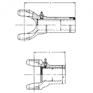 EDS181000351 Widełki z elementem przesuwnym K=110 25°