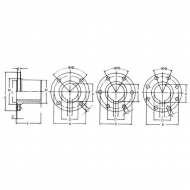 EDS14100153 Kołnierz, DIN, profil N8x6x32x36, L-62 mm