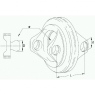 219105 Podwójny widelec Walterscheid, dł.=96, D-155mm, seria W2380