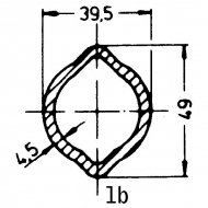 75251861400 Rura profilowa 1bH 1400 mm