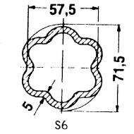 754615800 Rura profilowa standardowa, S6 L-800 mm