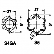 7549911000 Rura profilowa powlekana, S4GA L-1000 mm