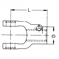 1011105 Widłak zewnętrzny Walterscheid, 6x26x30, seria W2100