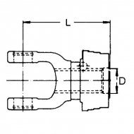 368400 Widełki Walterscheid, zew. QS, 1 3/4 Z6, seria W2500