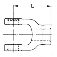 262205 Widłak zewnętrzny z rowkiem i otworem gwintowanym seria W, Ø 50 mm rowek 14 mm, W2600