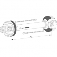 W2400860 Wał przegubowy 1100 Nm, SD25, L-860 mm, seria W2400