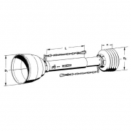 SC251000WWE Rura ochronna Walterscheid, 1 x szerokokąt., L-1000 mm