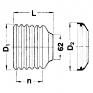 852507 Kołpak ochronny Walterscheid, SC25 R7, D-160 mm, L-147 mm, seria W 2400 / W 2500