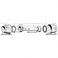 SD151000WWZ Rura ochronna Walterscheid, 2 x szerokokąt L-1000 mm