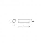 9161020P025 Wkręt dociskowy z końcem wgłąbionym 45H ocynk Kramp, M10 x 20 mm