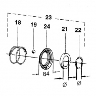 5514291 Piasta sprzęgła, K32 otw. Ø 30 mm, rowek 8 mm