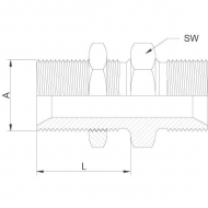 VNBS20 Złączka grodziowa 1 1/4" BSP, 1 1/4'x1 1/4', 1 1/4x1 1/4