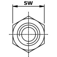 DNM26 Złączka dwuwkrętna, nypel M26x1,5, M26xM26