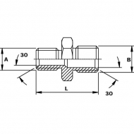 VNB1610 Złącze proste redukcyjne 1x5/8 BSP, 1"x5/8" BSP