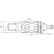 DF253001 Kurek 3-drogowy DF25/3A-12L Walvoil