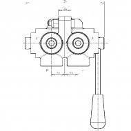 DH056B Rozdzielacz obrotowy 6-drogowy, typ B 3/8 BSP Oleodinamica Marchesini