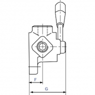 DH106B Rozdzielacz obrotowy 6-drogowy, typ B 1/2 BSP Oleodinamica Marchesini