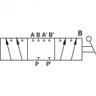 DH106B Rozdzielacz obrotowy 6-drogowy, typ B 1/2 BSP Oleodinamica Marchesini