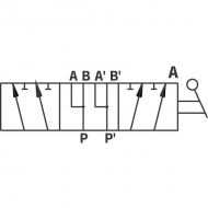 DH106B Rozdzielacz obrotowy 6-drogowy, typ B 1/2 BSP Oleodinamica Marchesini