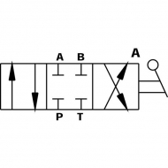 DH054B Rozdzielacz obrotowy 4-drogowy, typ B 3/8 BSP Oleodinamica Marchesini