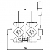 DH058A Rozdzielacz obrotowy 8-drogowy, typ A 3/8 BSP Oleodinamica Marchesini