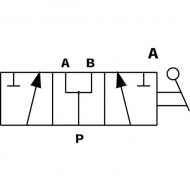 DH053B Rozdzielacz obrotowy 3-drożny, typ B 3/8 BSP Oleodinamica Marchesini