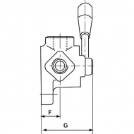 DH053B Rozdzielacz obrotowy 3-drożny, typ B 3/8 BSP Oleodinamica Marchesini