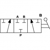 DH053B Rozdzielacz obrotowy 3-drożny, typ B 3/8 BSP Oleodinamica Marchesini