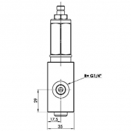 FPRP2D03001 Zawór redukcyjny ciśnieniowy 2-drożny, 1/4 BSP 40 - 120 barów FluidPress