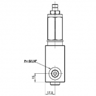 FPRP2D03001 Zawór redukcyjny ciśnieniowy 2-drożny, 1/4 BSP 40 - 120 barów FluidPress