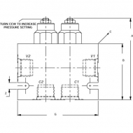 CB10HV3B1E2003 Zawór zwrotny podwójny 3/8"