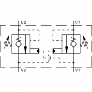 CB10HV3B1E2003 Zawór zwrotny podwójny 3/8"