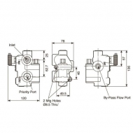 3-droż.regulator przepływu typ RV-2FV2V, 0-11l/min Webtec