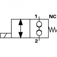 EW10A002 Zawór elektromagnetyczny 2/2 3/8 NC 24 V