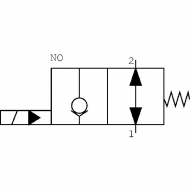 EC08MNO001 Zawór 2/2 EC08M NO 12VDC 3/8BS