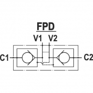 FPD10DF Zawór zwrotny podwójny 1/2 B