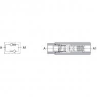 FPRD38 Zawór zwrotny 0.5 bar / 8 b